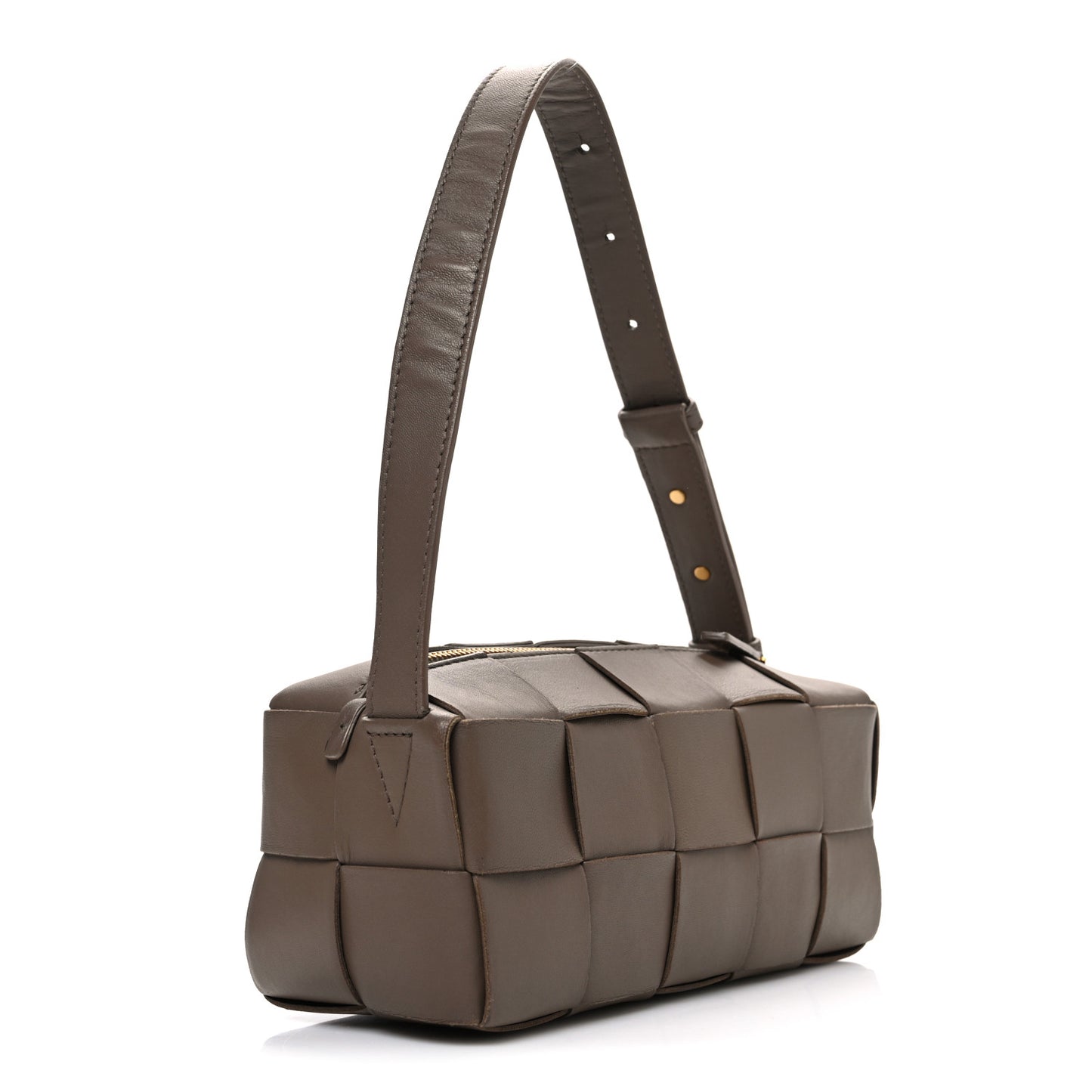 Lambskin Maxi Intrecciato Small Brick Cassette Bag Light Brown