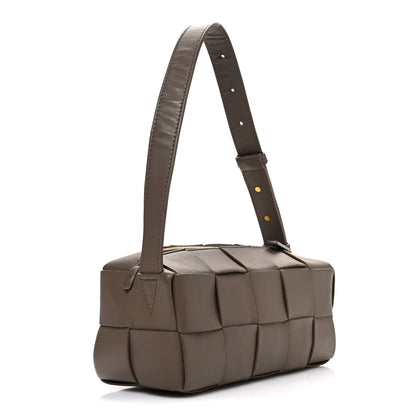 Bottega Veneta Lambskin Maxi Intrecciato Small Brick Cassette Bag Light Brown 3 of 10