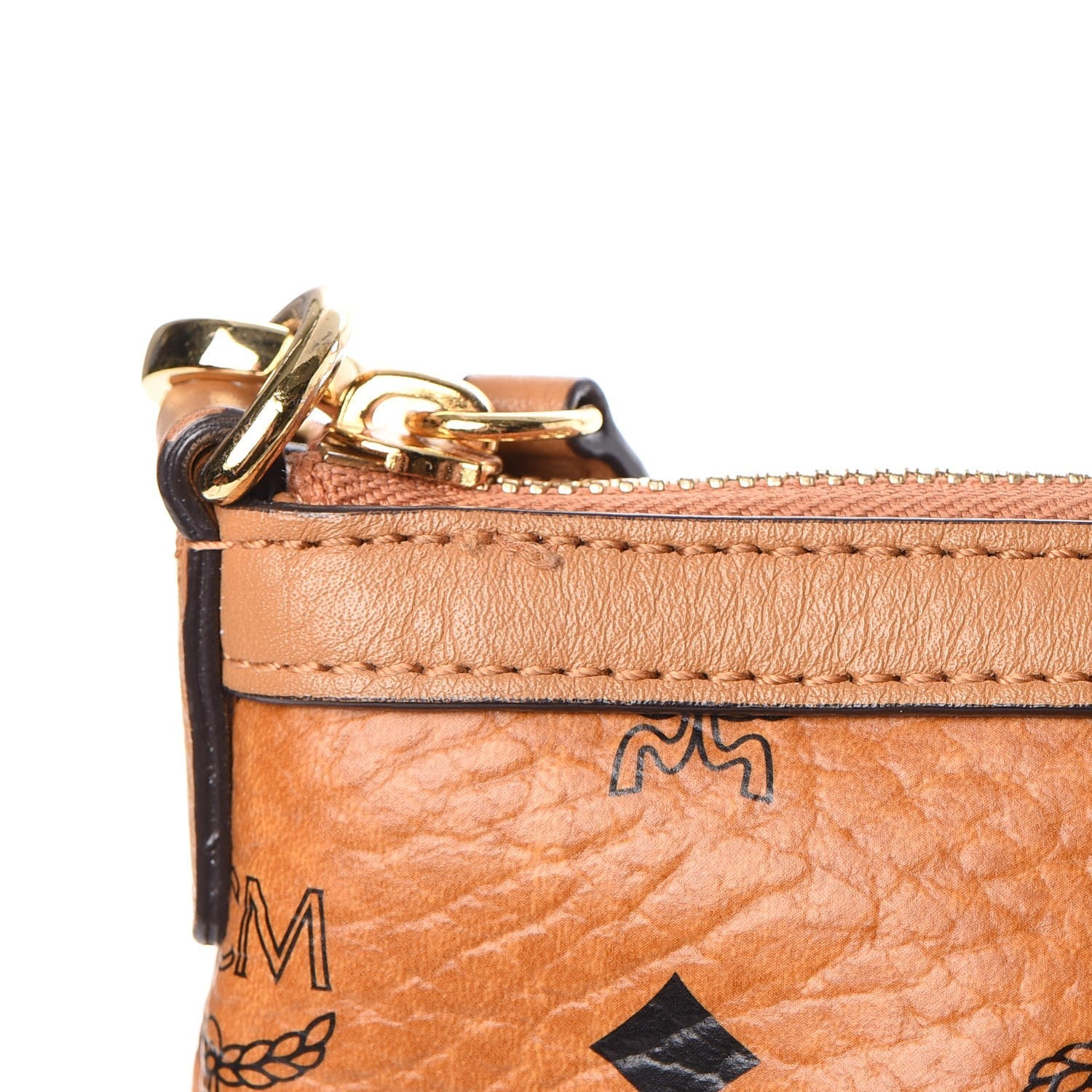 MCM Visetos Medium Essentials Shopper Tote Cognac 18 of 29