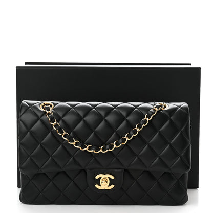 Chanel Lambskin Quilted Medium Double Flap Black 10 of 10
