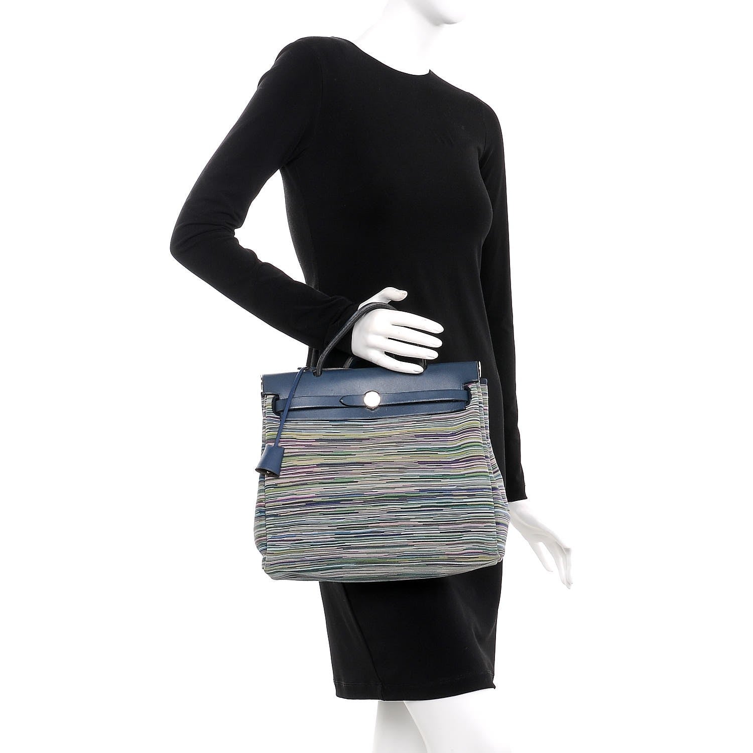 Hermes Barenia Vibrato Herbag 30 PM Indigo 3 of 13
