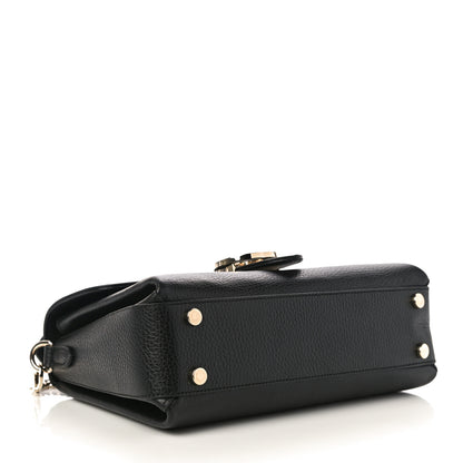 Gucci Dollar Calfskin Interlocking G Top Handle Shoulder Bag Black 4 of 11