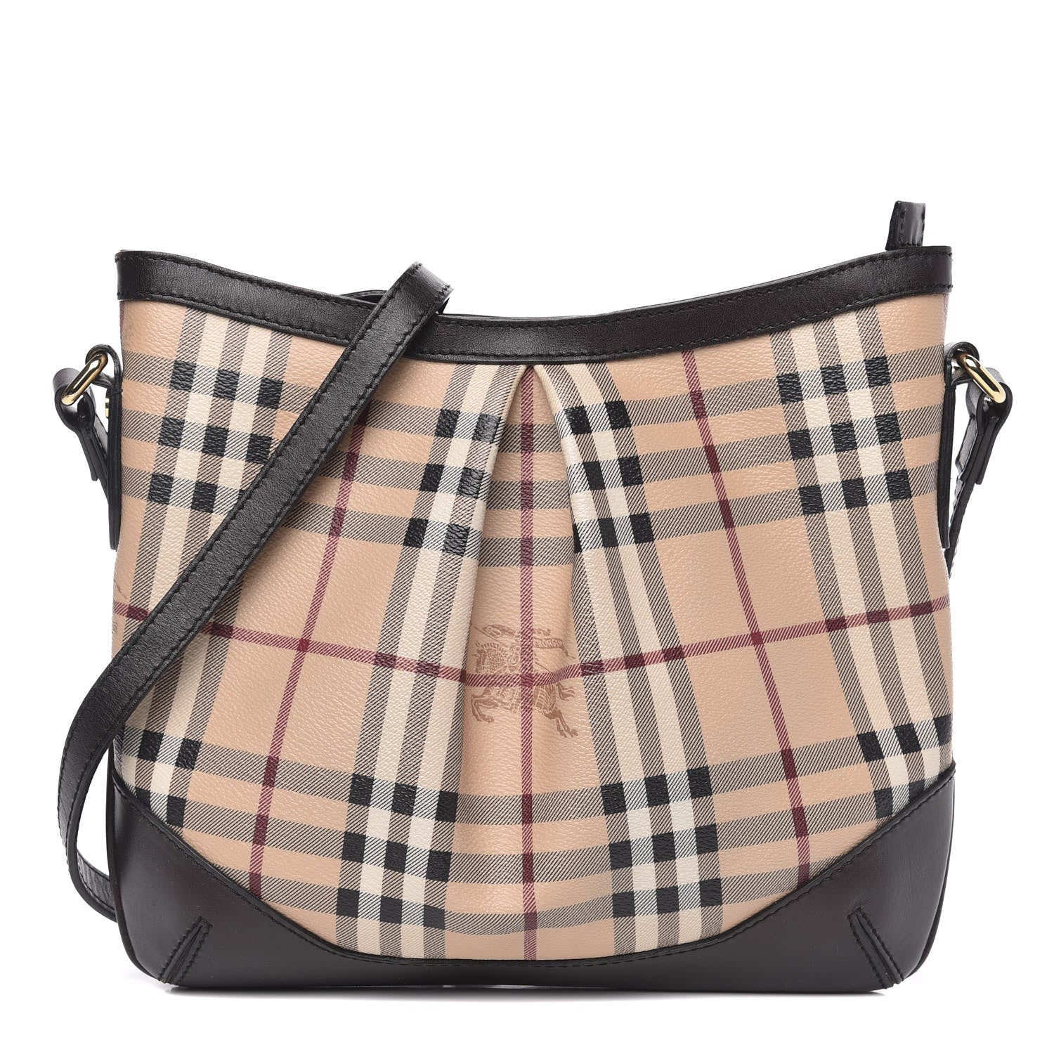 Burberry Haymarket Check Hartham Shoulder Bag Chocolate 1 of 13