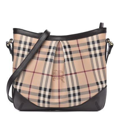 Burberry Haymarket Check Hartham Shoulder Bag Chocolate 1 of 13