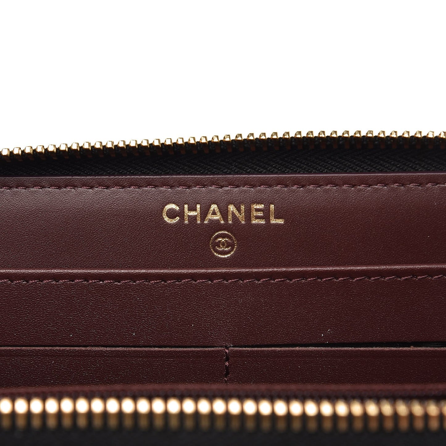 Caviar Quilted Large Gusset Zip Around Wallet Black