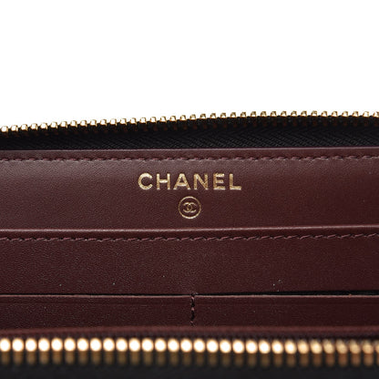 Chanel Caviar Quilted Large Gusset Zip Around Wallet Black 5 of 8