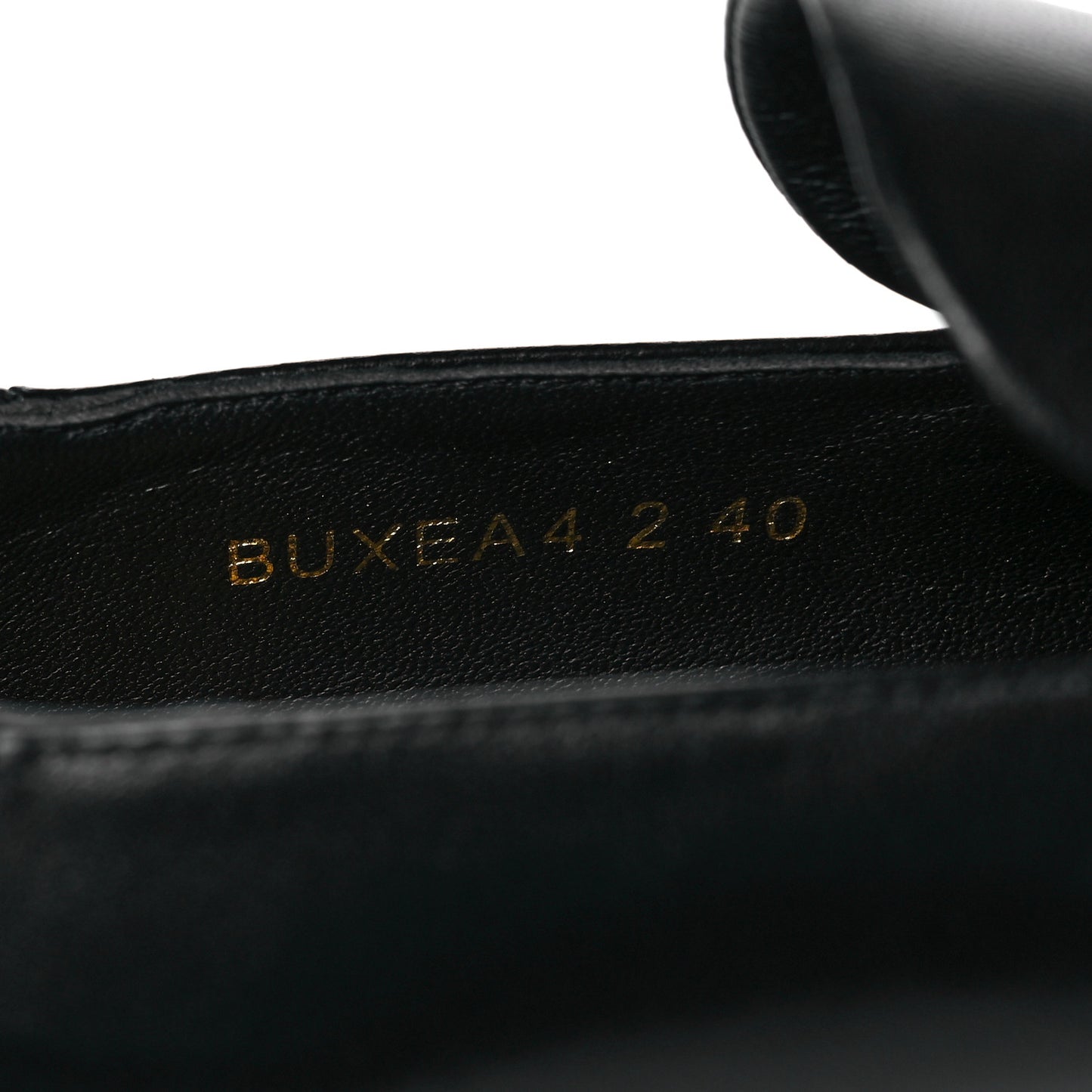 Nappa Stud Sign Loafers 40 Black