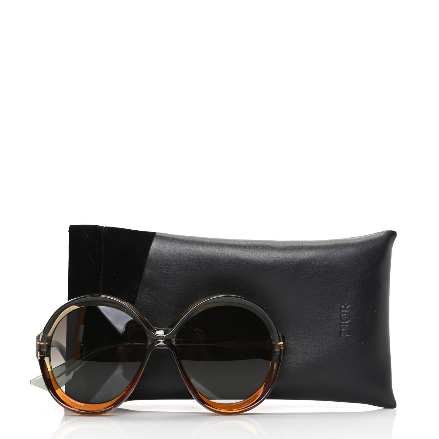 Diorbianca Round Sunglasses Brown