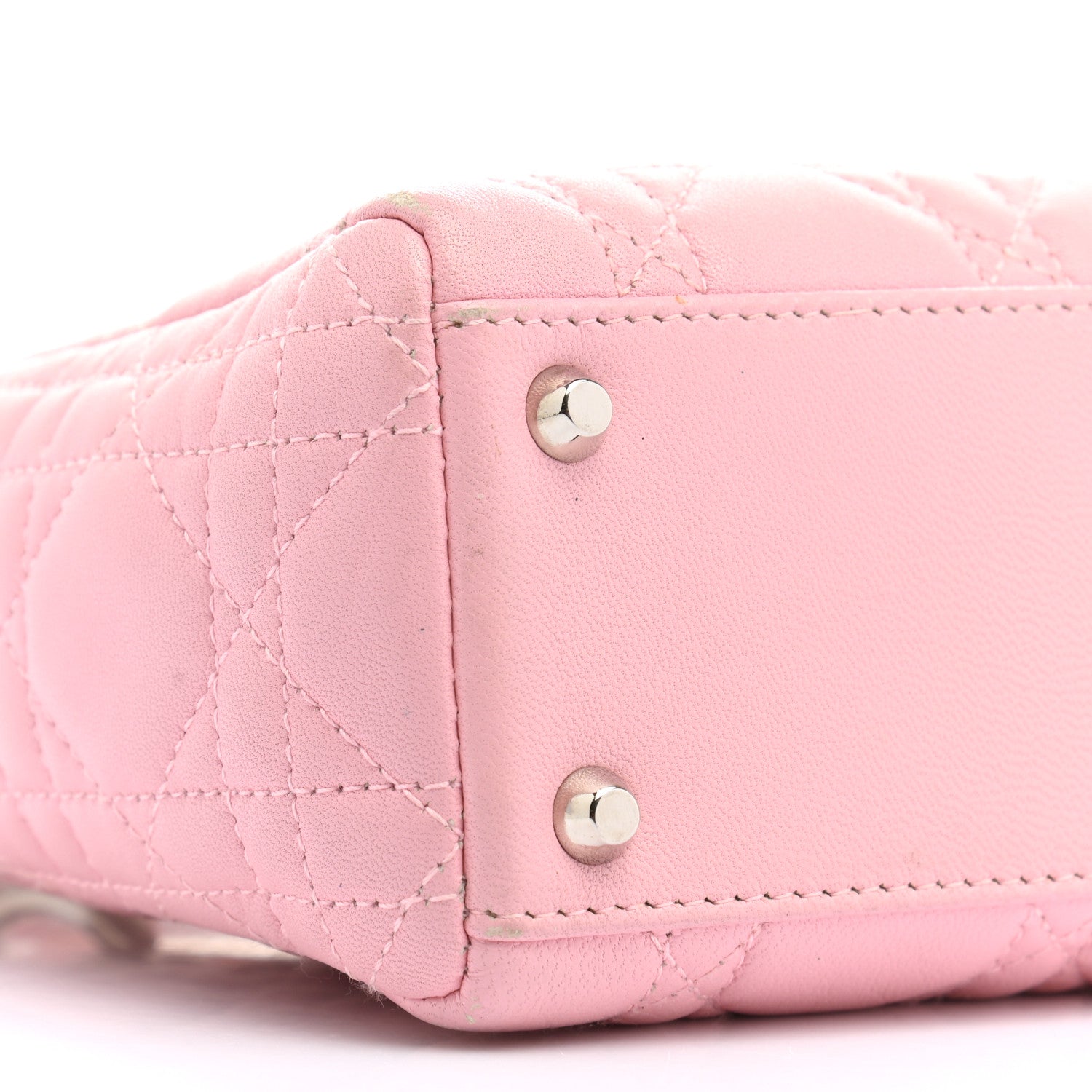 Christian Dior Lambskin Cannage Mini Lady Dior Rose Clair 8 of 17
