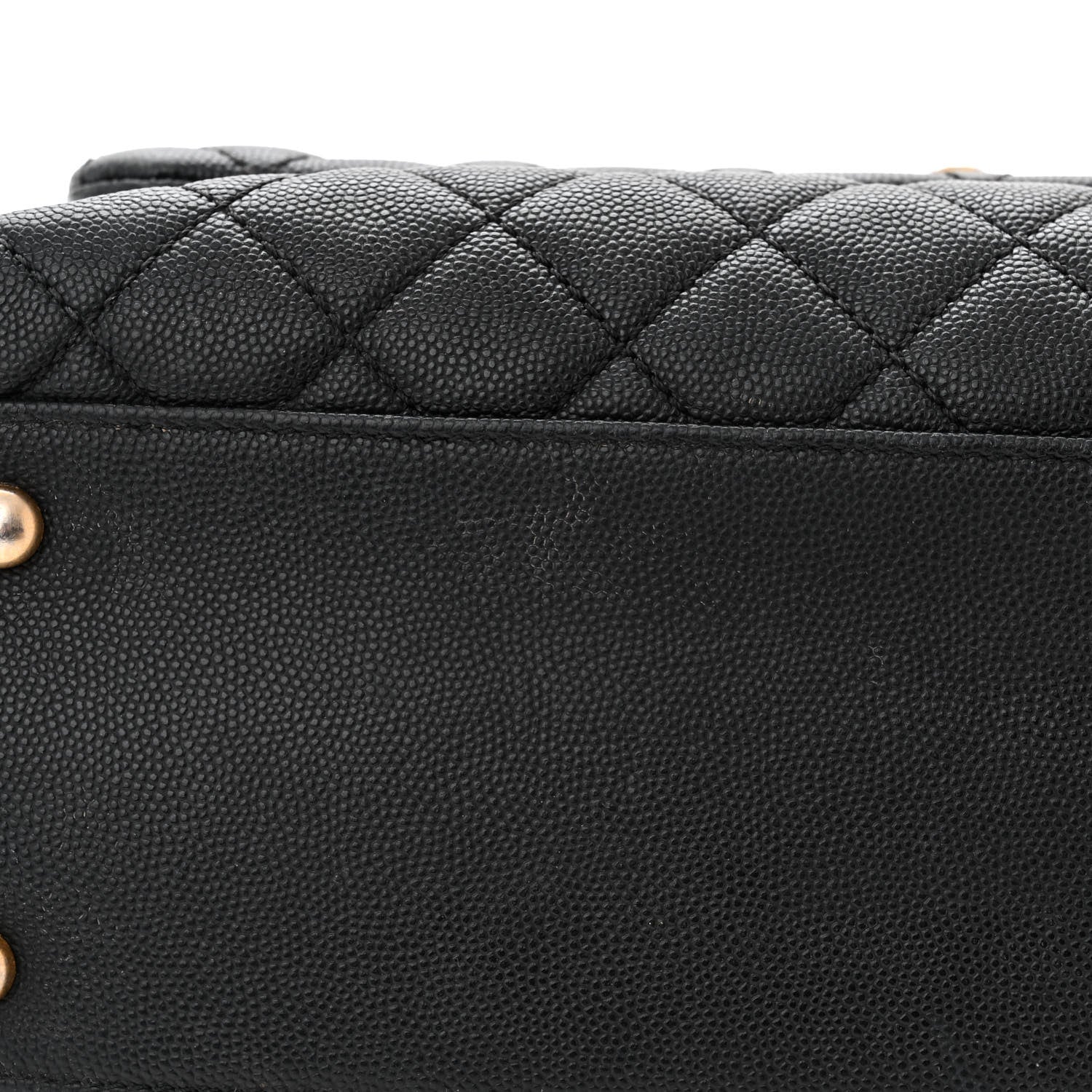 Chanel Caviar Elaphe Quilted Small Coco Handle Flap Black 11 of 13