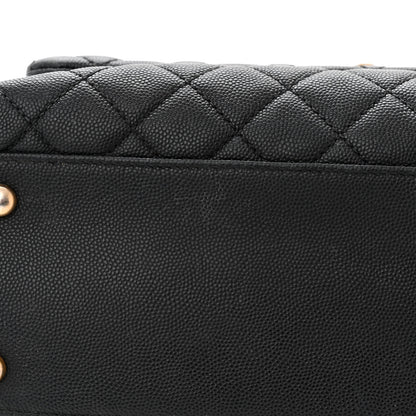 Chanel Caviar Elaphe Quilted Small Coco Handle Flap Black 11 of 13