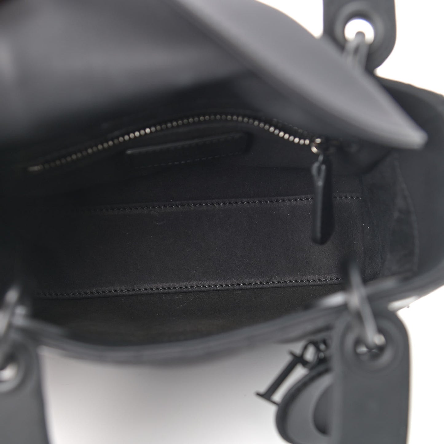 Ultra Matte Calfskin Cannage Mini Lady Dior Black