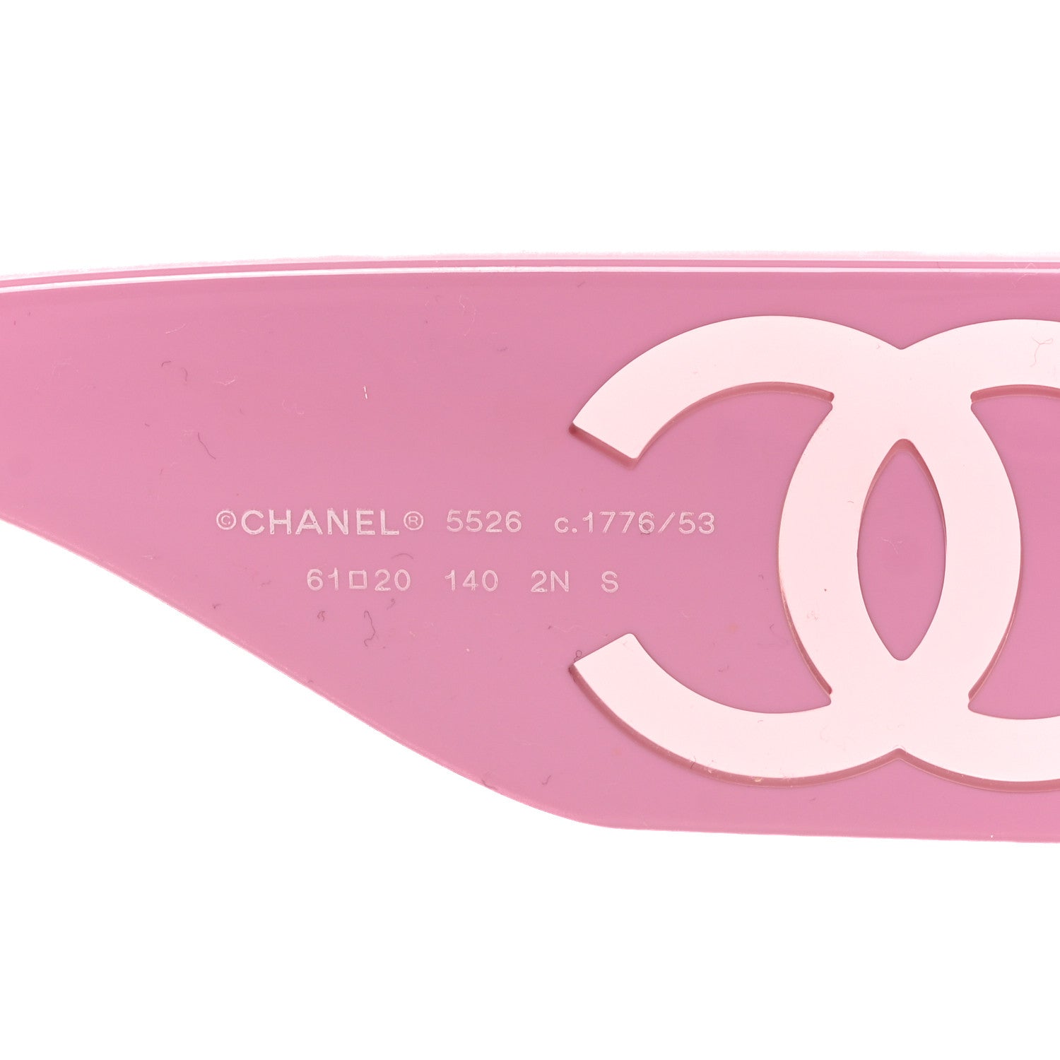 Chanel Acetate Polarized Rectangle Sunglasses 5526-A Pink 5 of 7