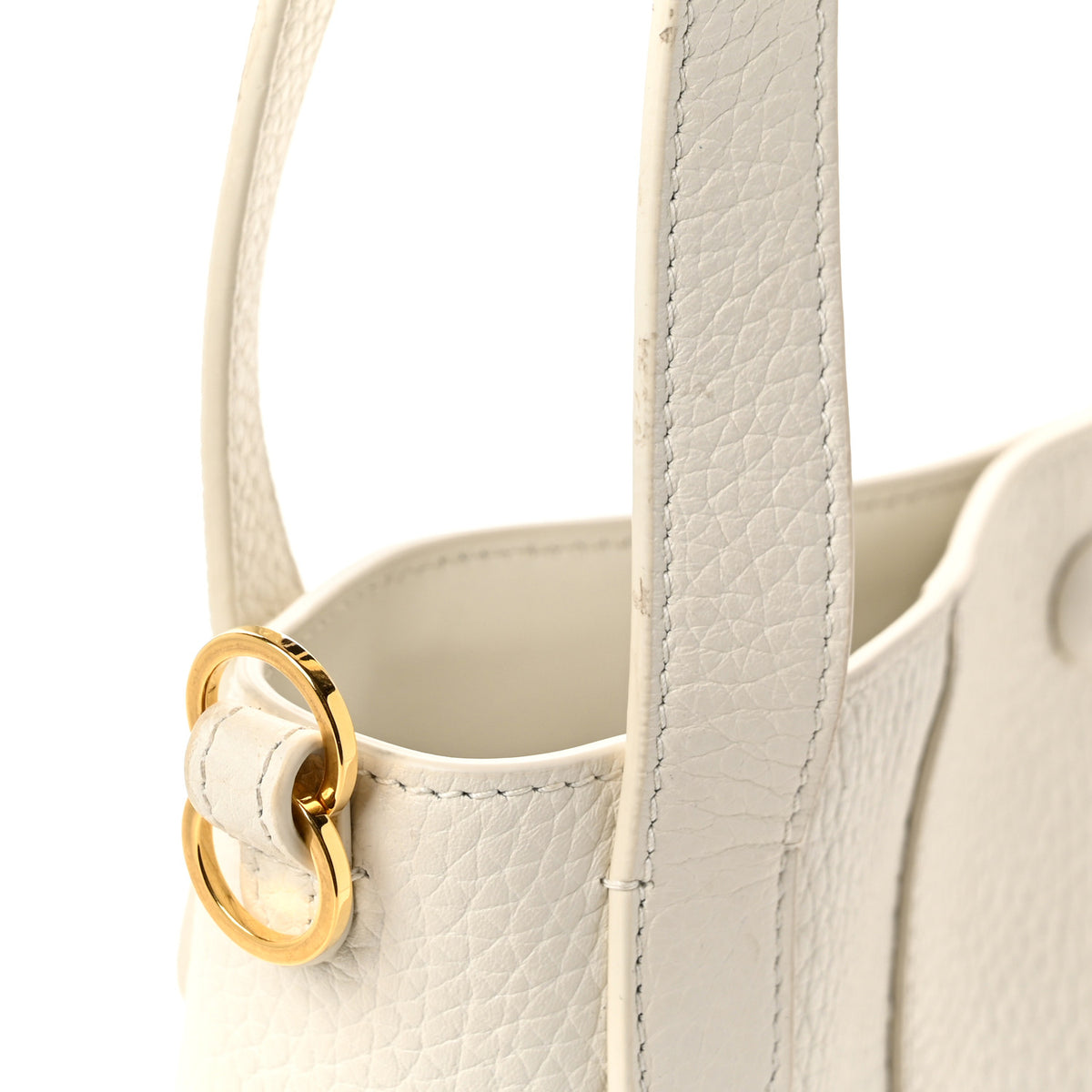 Calfskin Medium Signature Bucket Bag Latte