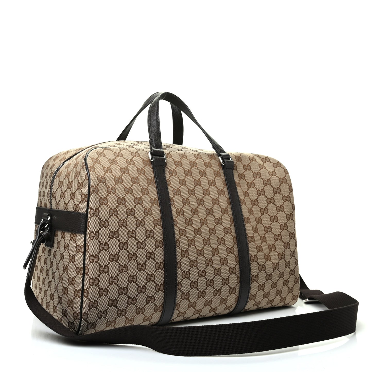 Monogram Dollar Calfskin Boston Duffle Bag Beige Ebony Testa di Moro Marrone Scuro