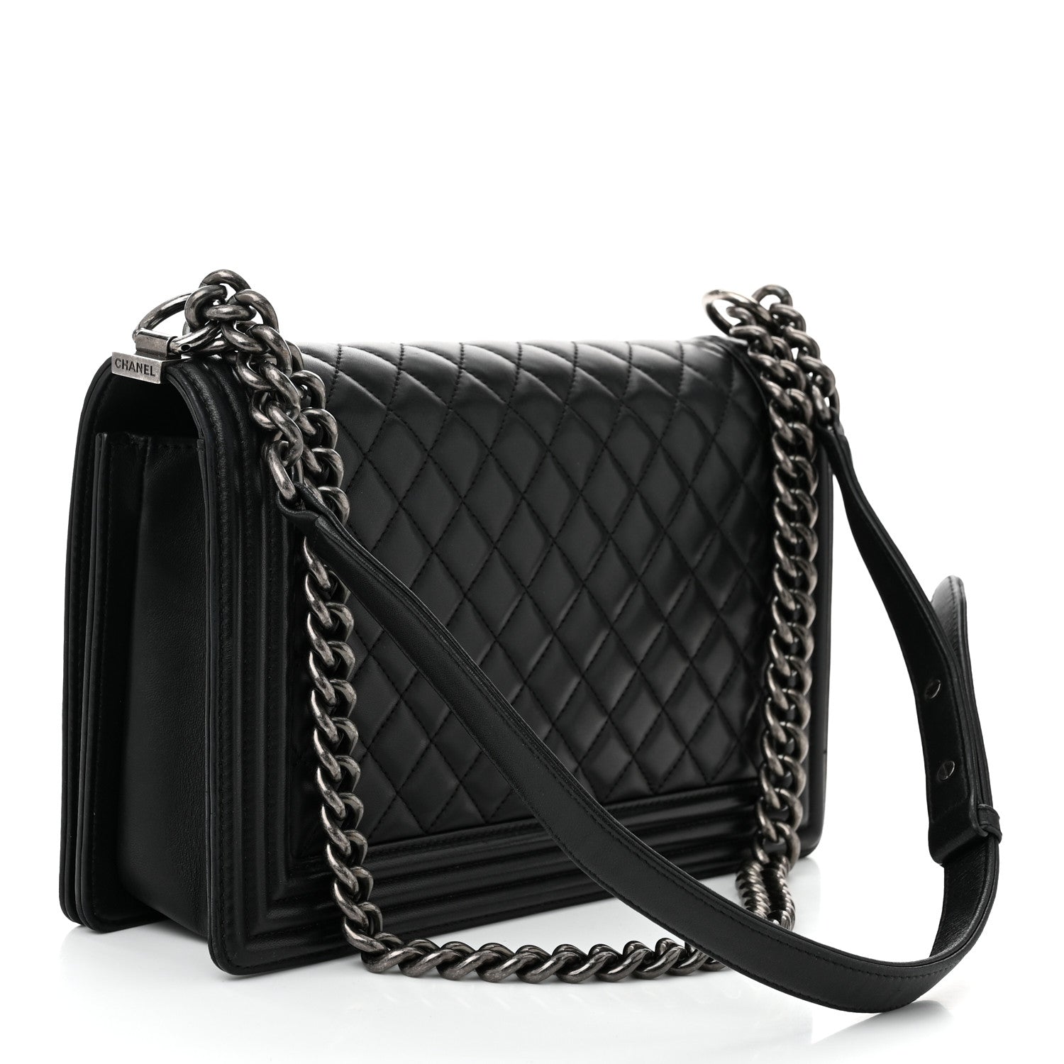 Chanel Lambskin Quilted New Medium Boy Flap Black 3 of 11