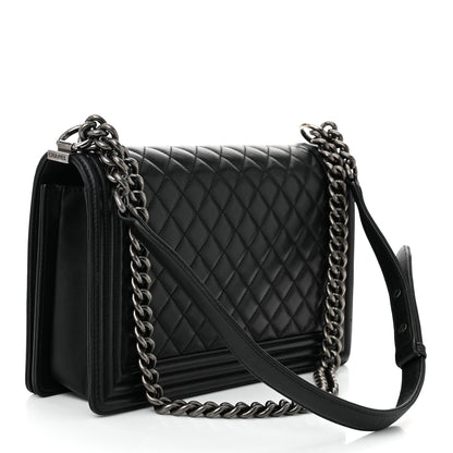Chanel Lambskin Quilted New Medium Boy Flap Black 3 of 11