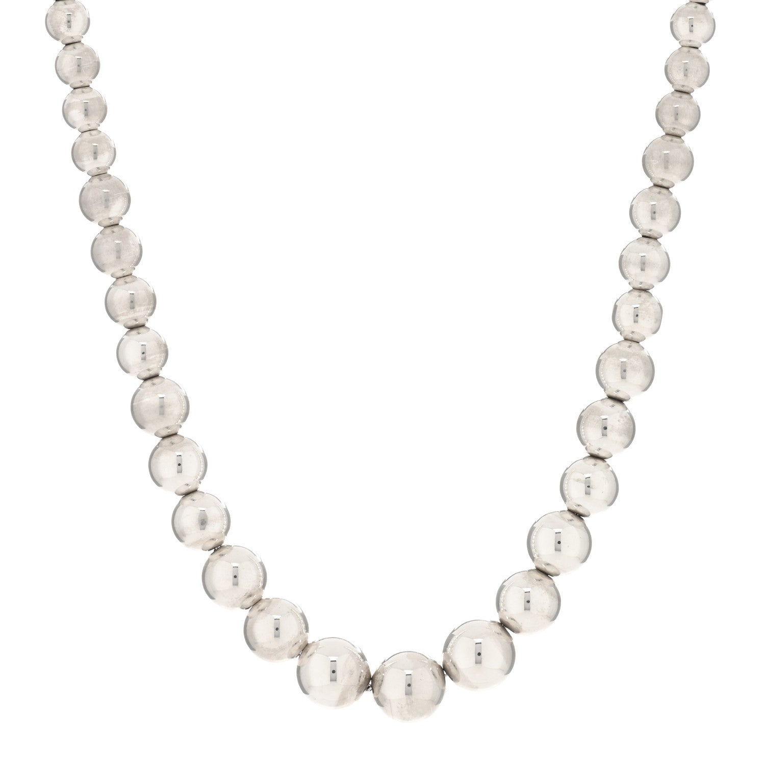 Tiffany Sterling Silver HardWear Graduated Ball Necklace 1 of 3