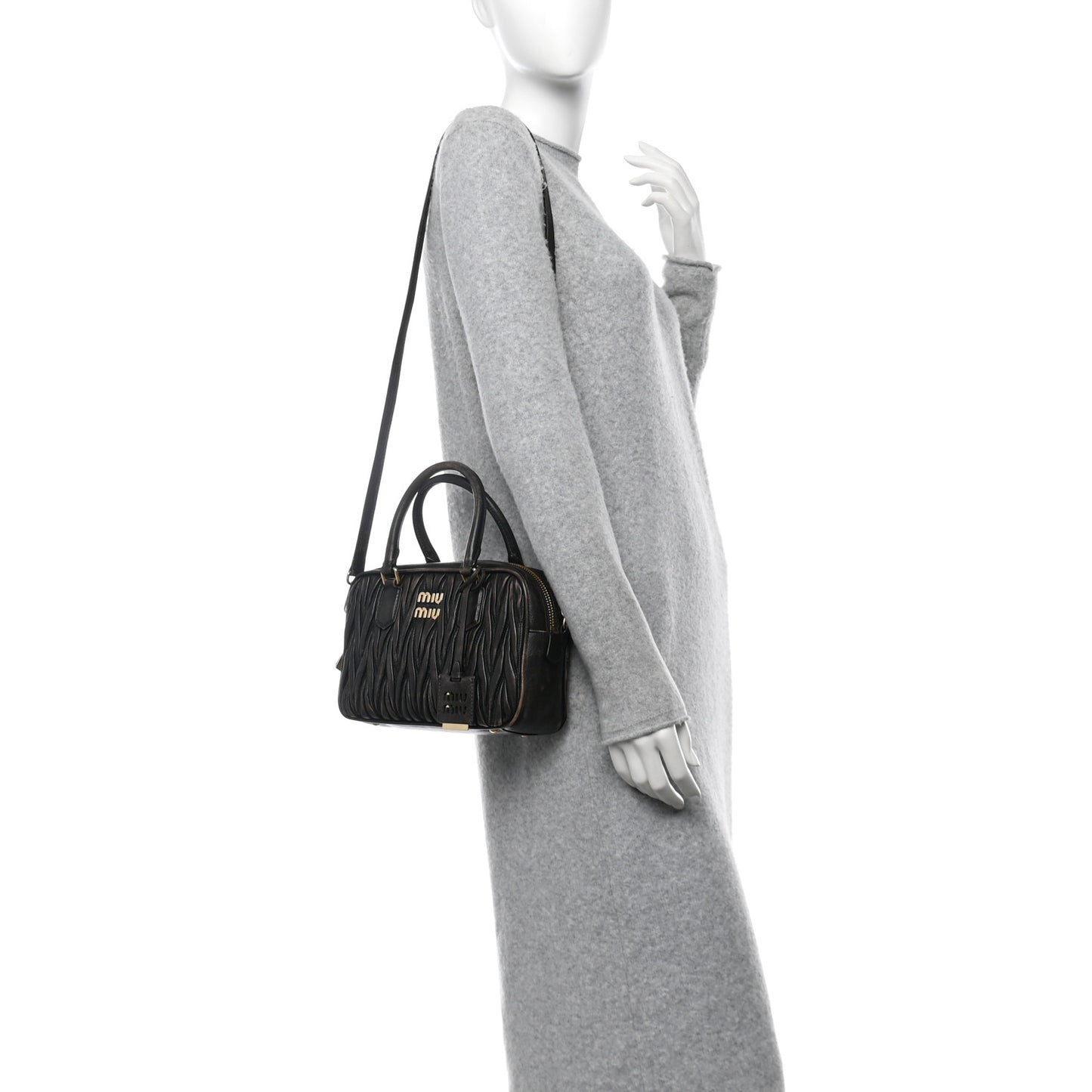 Nappa Matelasse Arcadie Top Handle Bag Sabbia Caffe