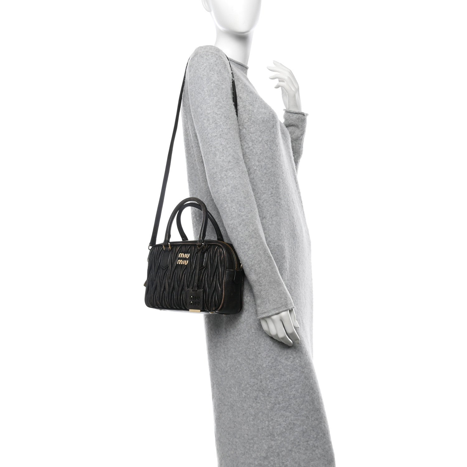 Miu Miu Nappa Matelasse Arcadie Top Handle Bag Sabbia Caffe 2 of 9