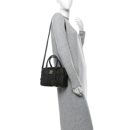 Miu Miu Nappa Matelasse Arcadie Top Handle Bag Sabbia Caffe 2 of 9