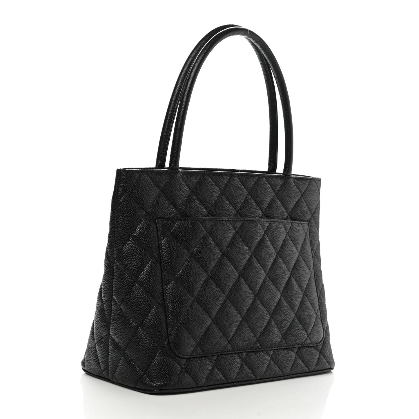 Caviar Quilted Medallion Tote Black