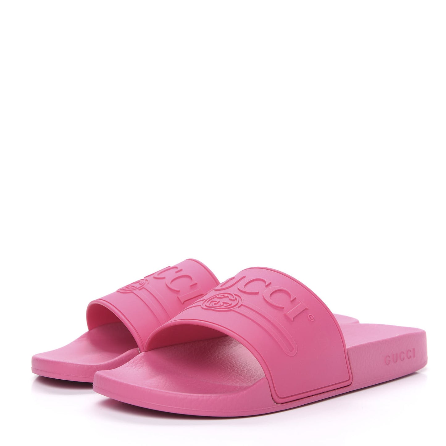 Rubber Logo Stamped Mens Slide Sandals 10 Fuchsia