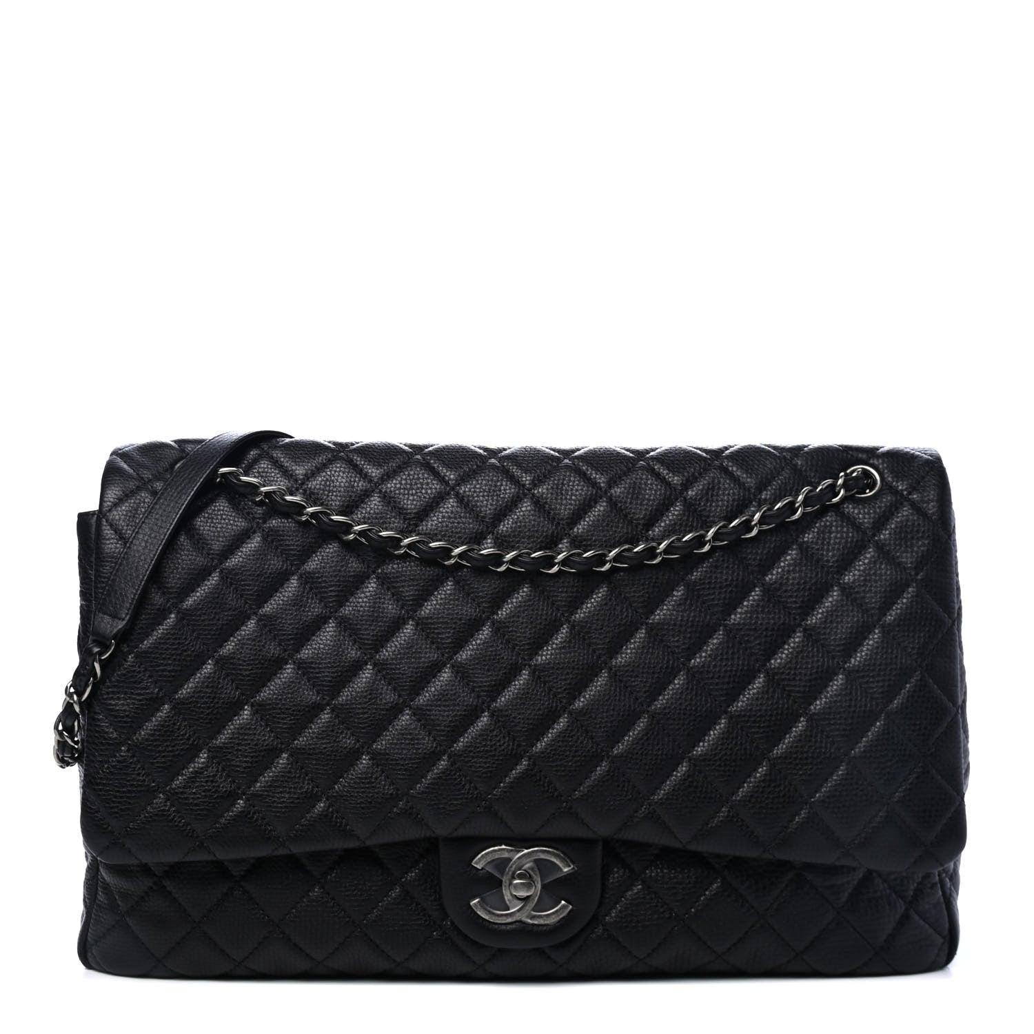 Chanel Calfskin Quilted XXL Travel Flap Bag Black 1 of 4