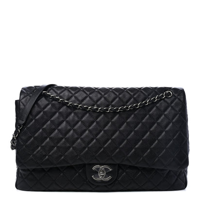 Chanel Calfskin Quilted XXL Travel Flap Bag Black 1 of 4