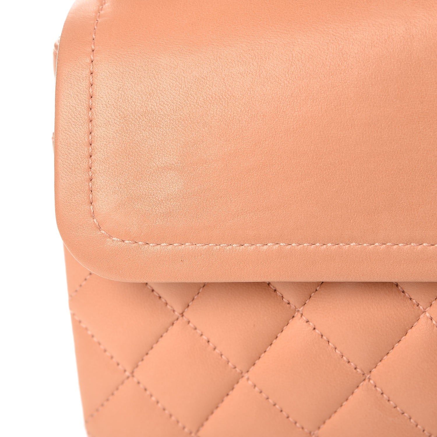 Chanel Lambskin Quilted Medium Double Flap Orange 9 of 11