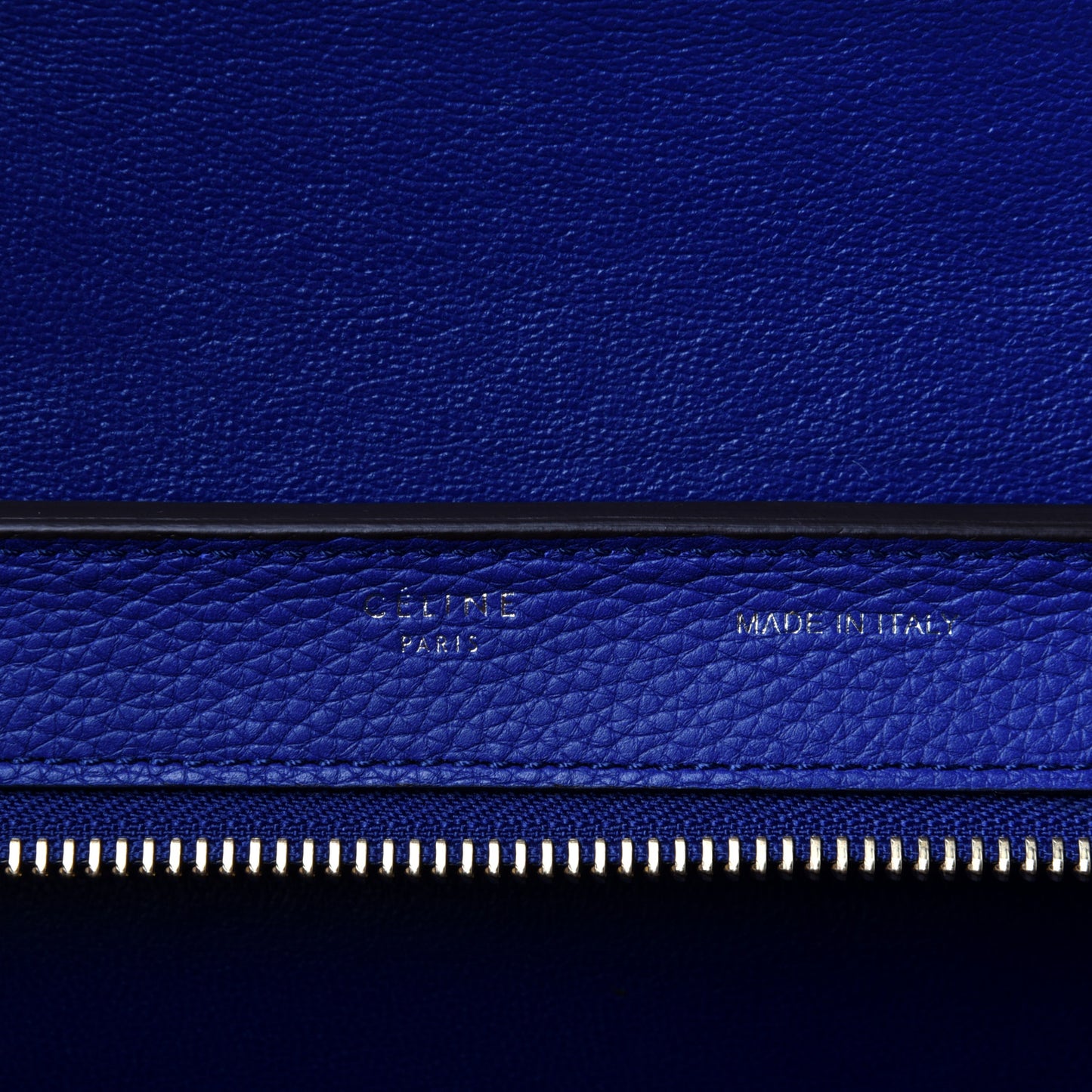 Drummed Calfskin Suede Small Trapeze Indigo