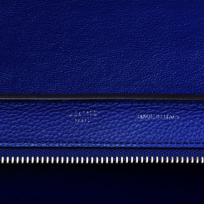 Celine Drummed Calfskin Suede Small Trapeze Indigo 9 of 10