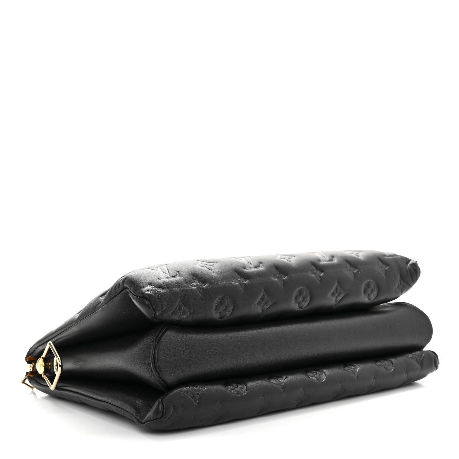 Louis Vuitton Lambskin Embossed Monogram Coussin MM Black 4 of 13