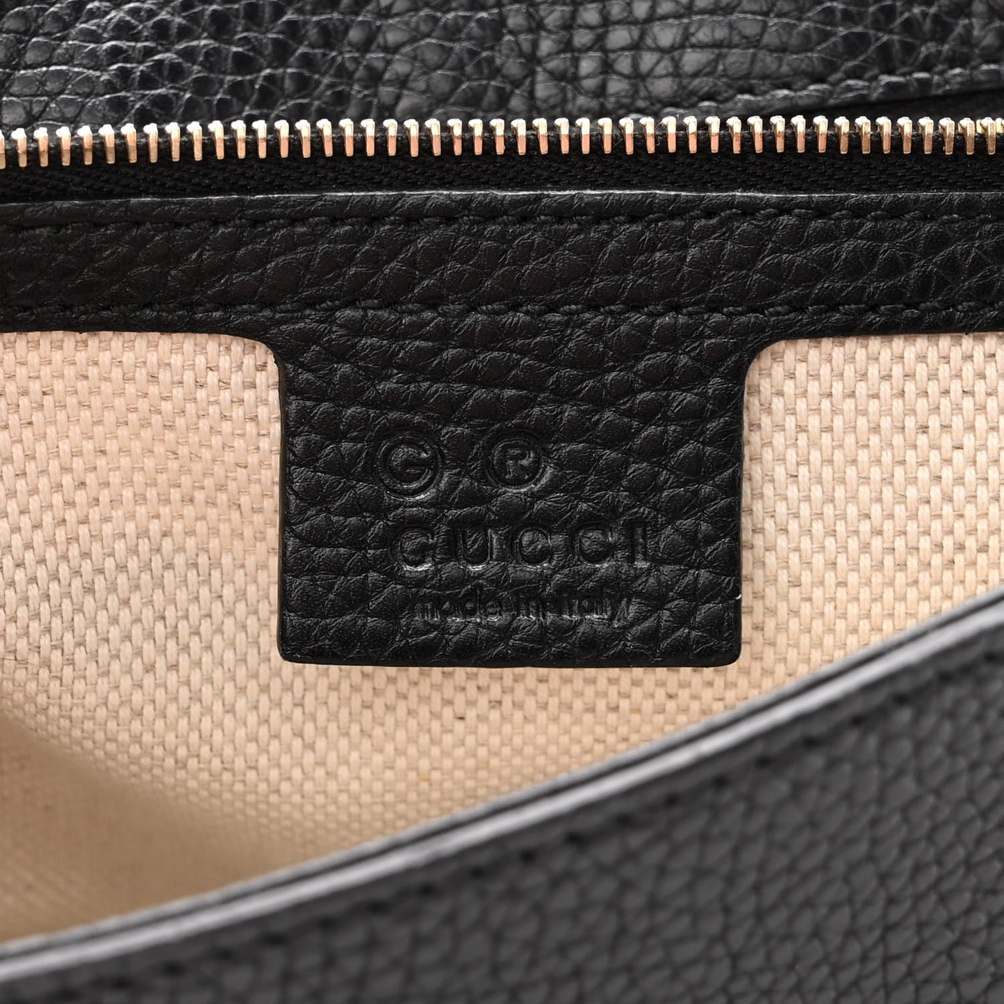 Pebbled Calfskin Medium Soho Flap Crossbody Black