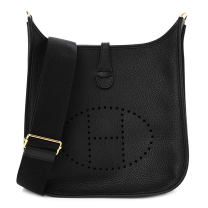Hermes Taurillon Clemence Evelyne III PM Black 1 of 10