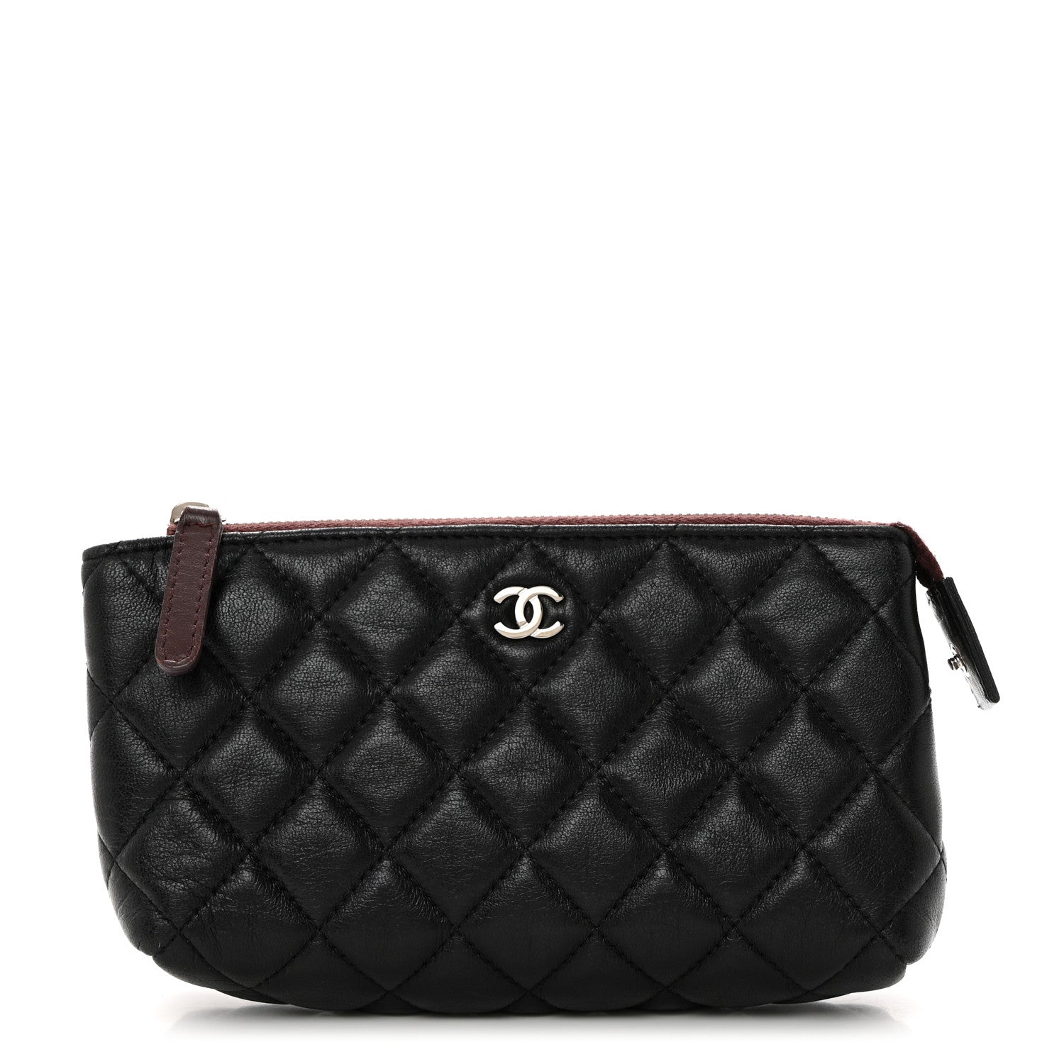 Chanel Lambskin Quilted Cosmetic Pouch Black 1 of 7
