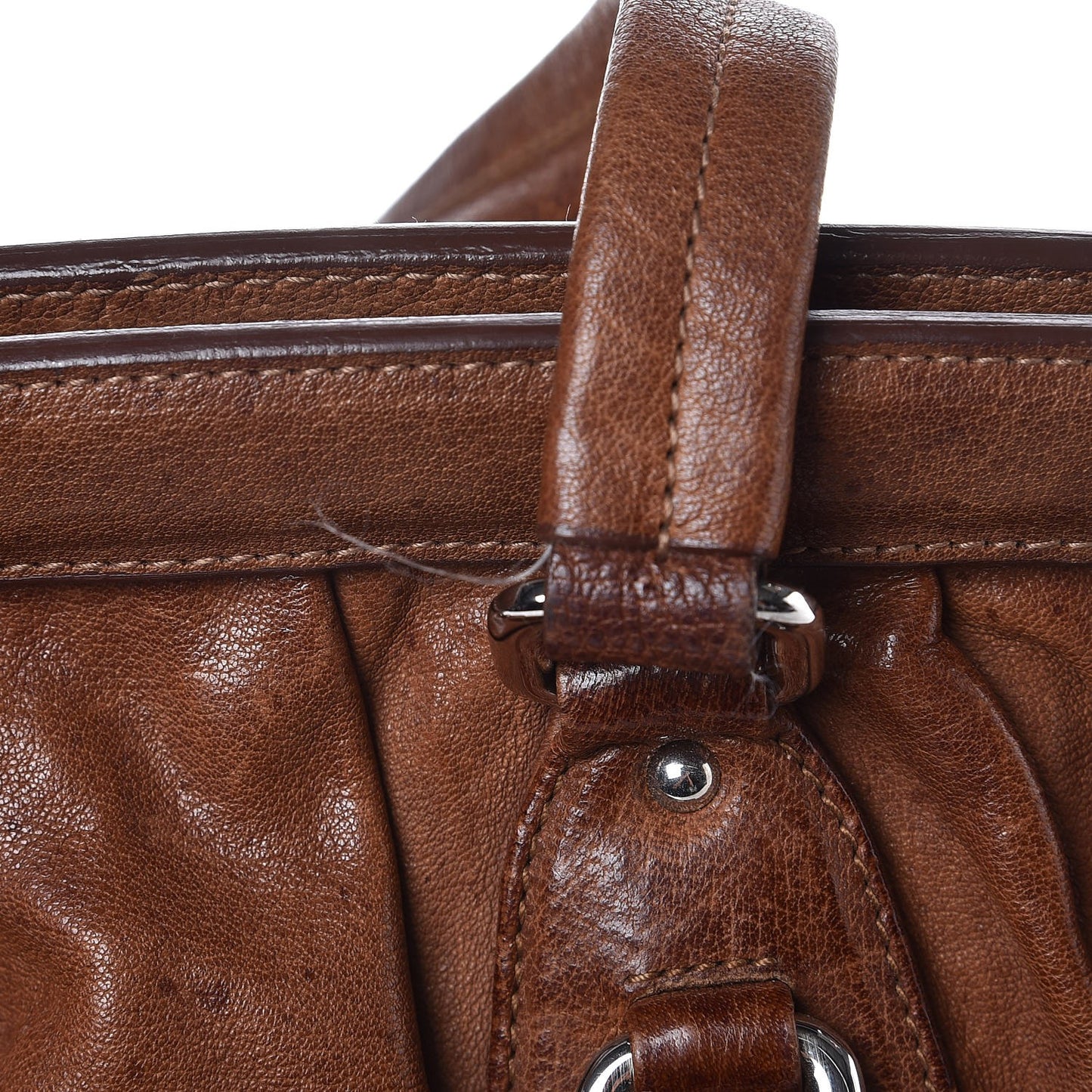 Washed Buffalo Leather Frame Bag Cocoa