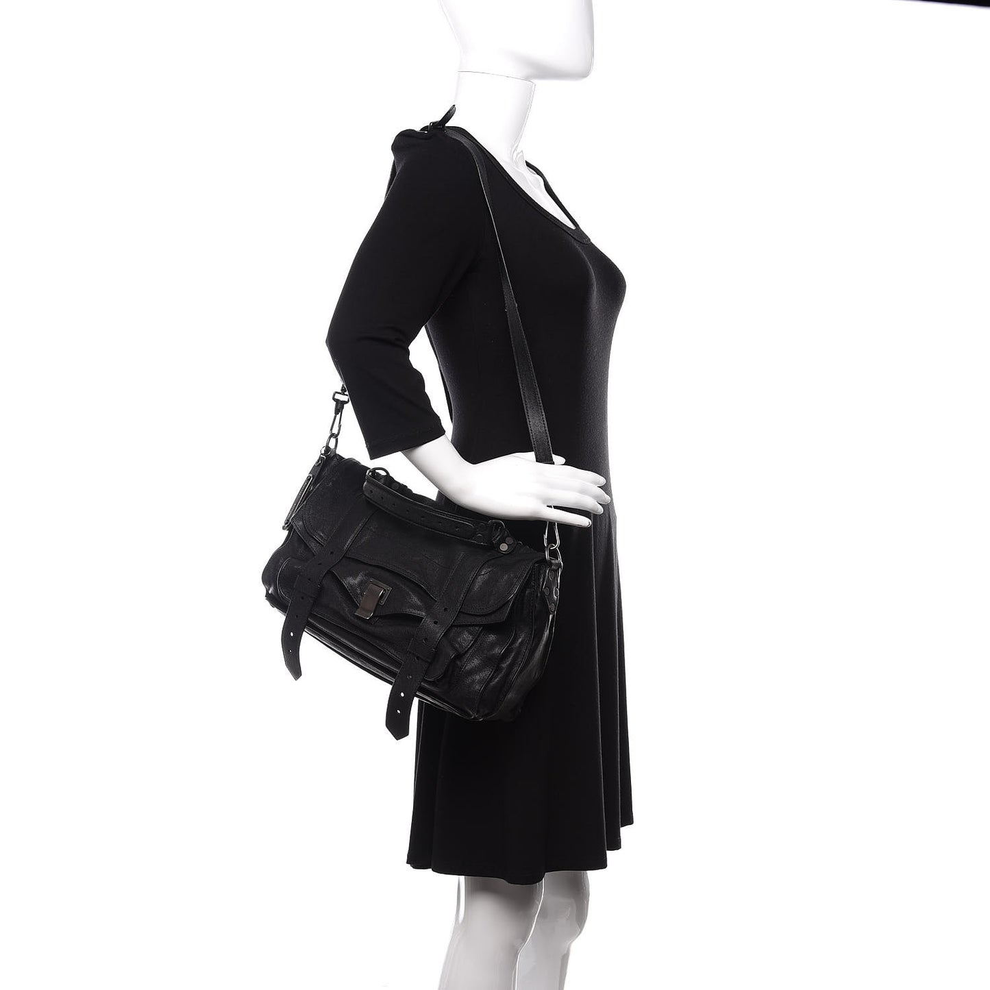 Lambskin Medium PS1 Satchel Black