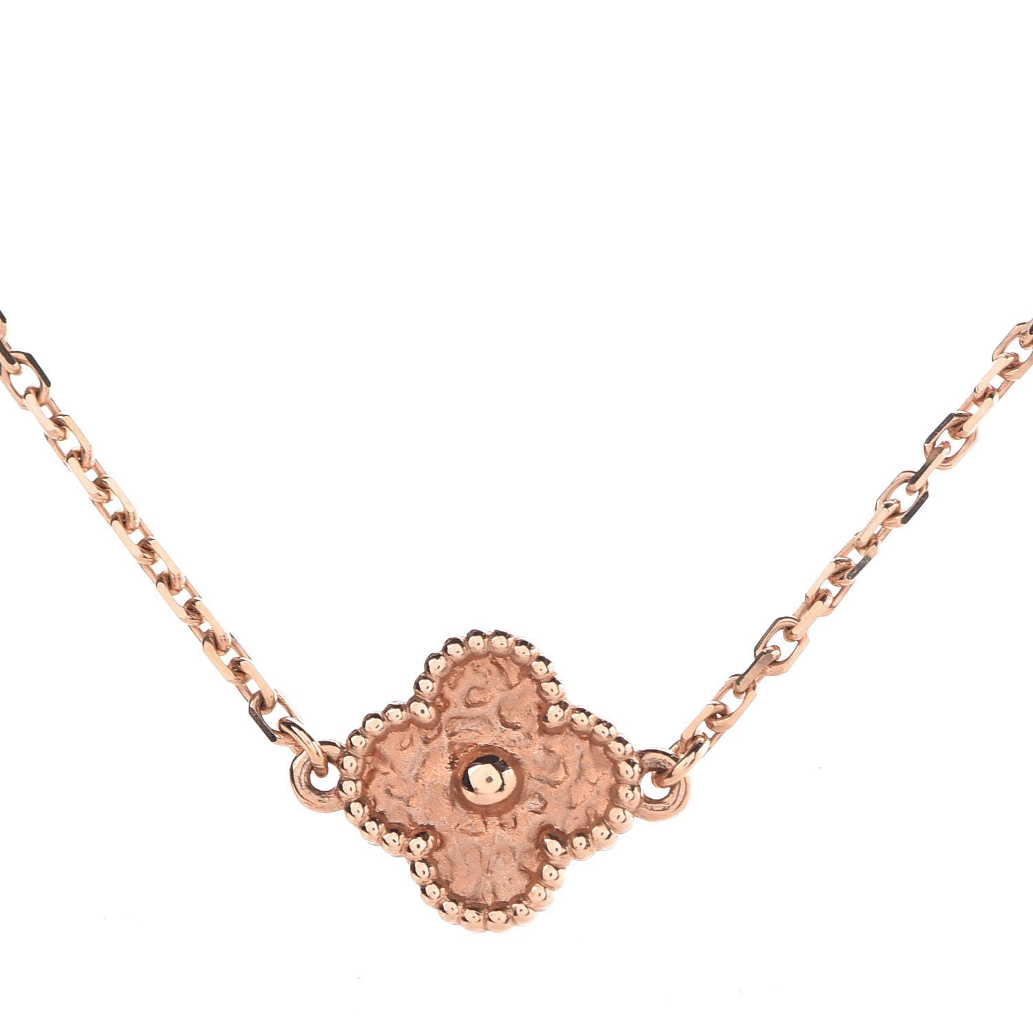 Van Cleef & Arpels 18K Rose Gold 16 Motifs Sweet Alhambra Necklace 4 of 5