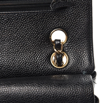 Chanel Caviar Quilted Medium Double Flap Black 11 of 15