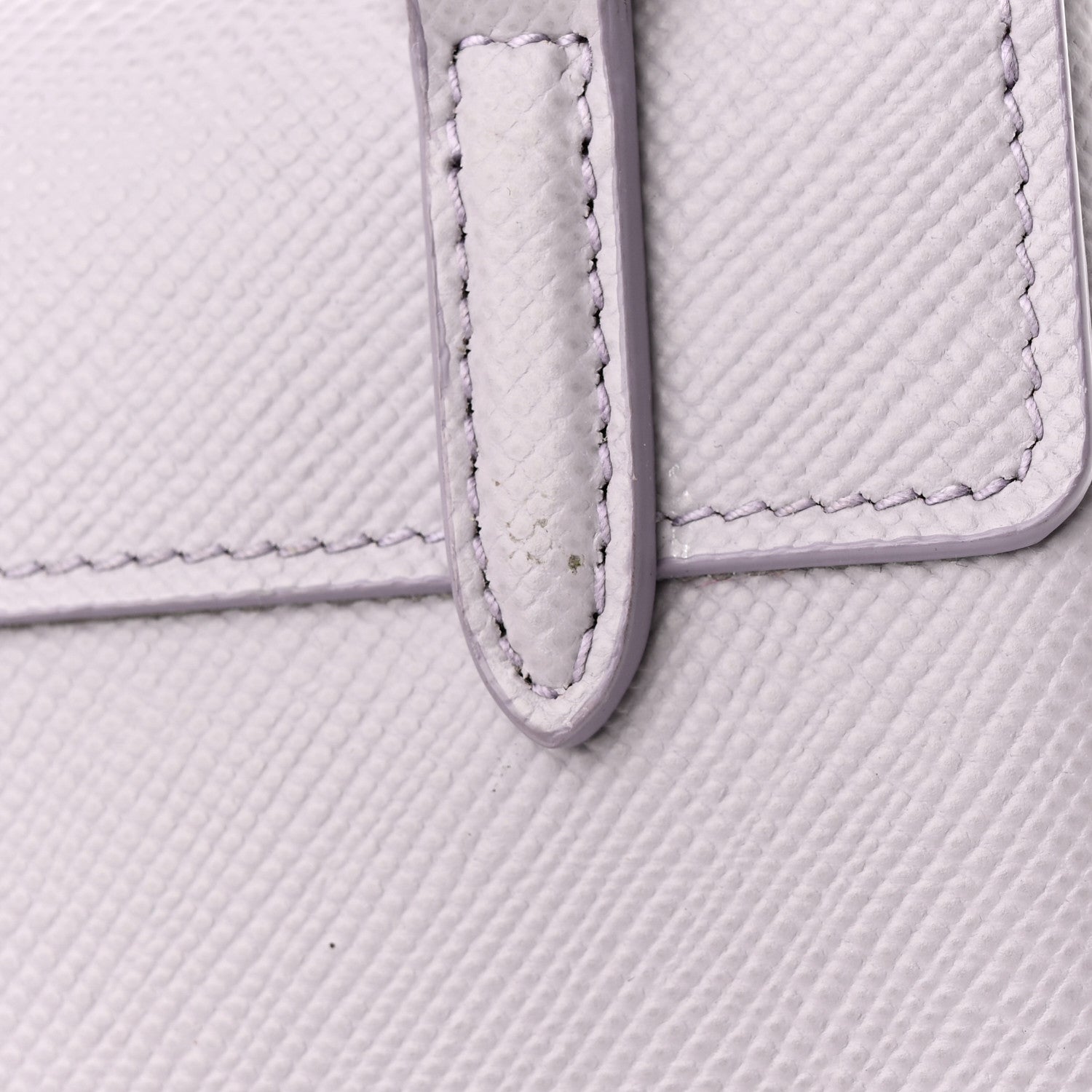 Prada Saffiano Cuir Twist Lock Chain Flap Crossbody Bag Glicine 16 of 16