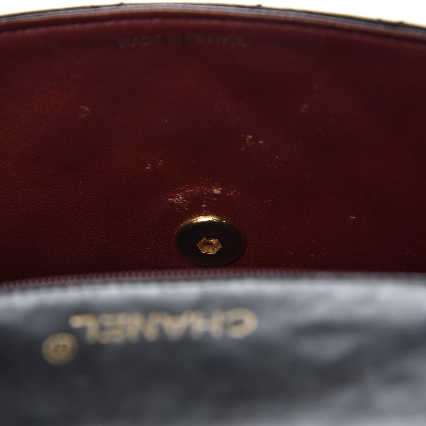 Lambskin Quilted Mini Square Flap Black