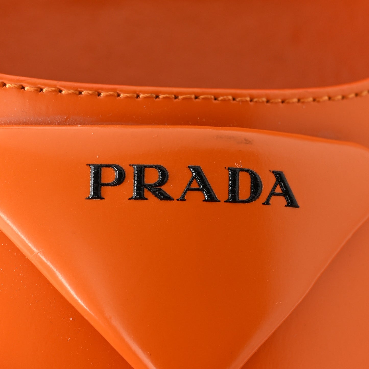Brushed Calfskin Logo Pointed Toe Slingback Wedges 39.5 Orange