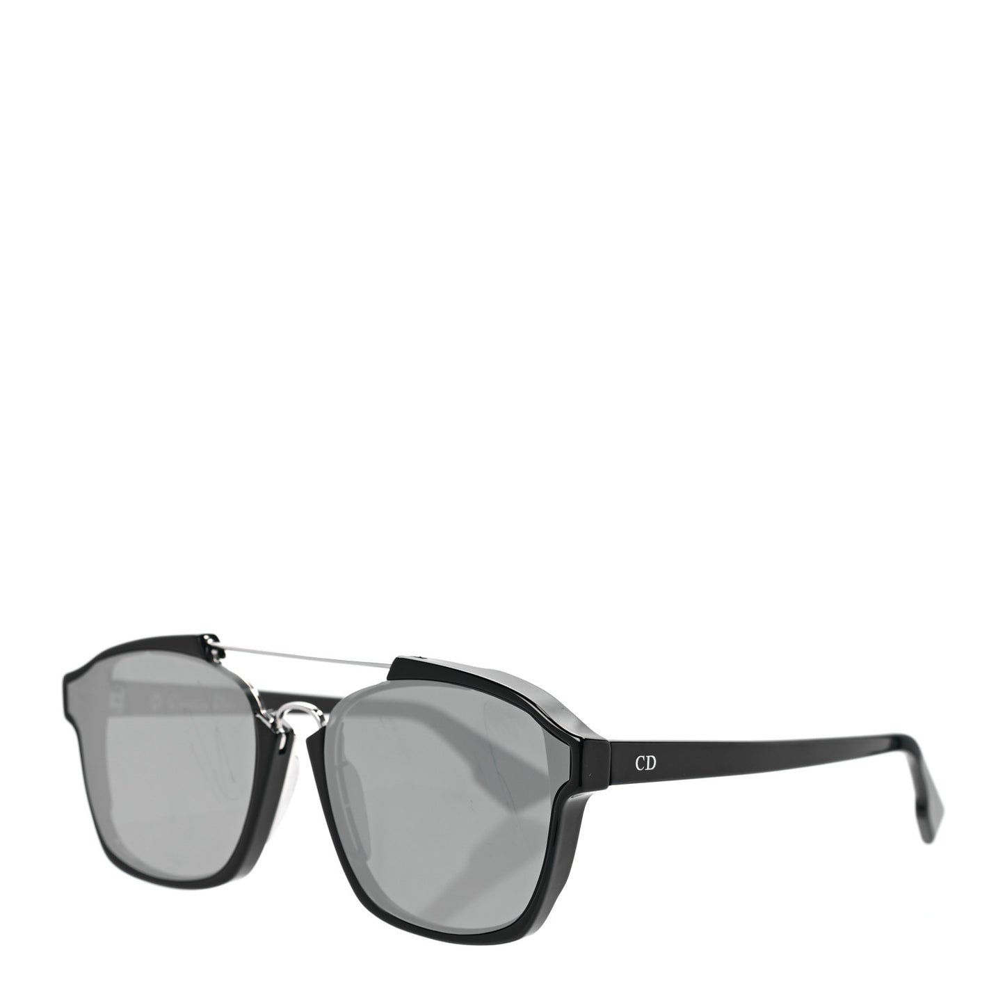 Abstract Square Mirrored Sunglasses Black