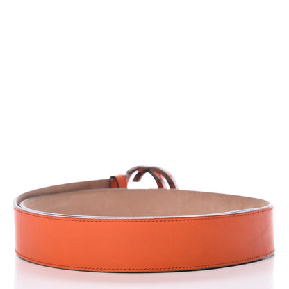 Gucci Nubuck Interlocking G Belt 95 38 Deep Orange 3 of 7