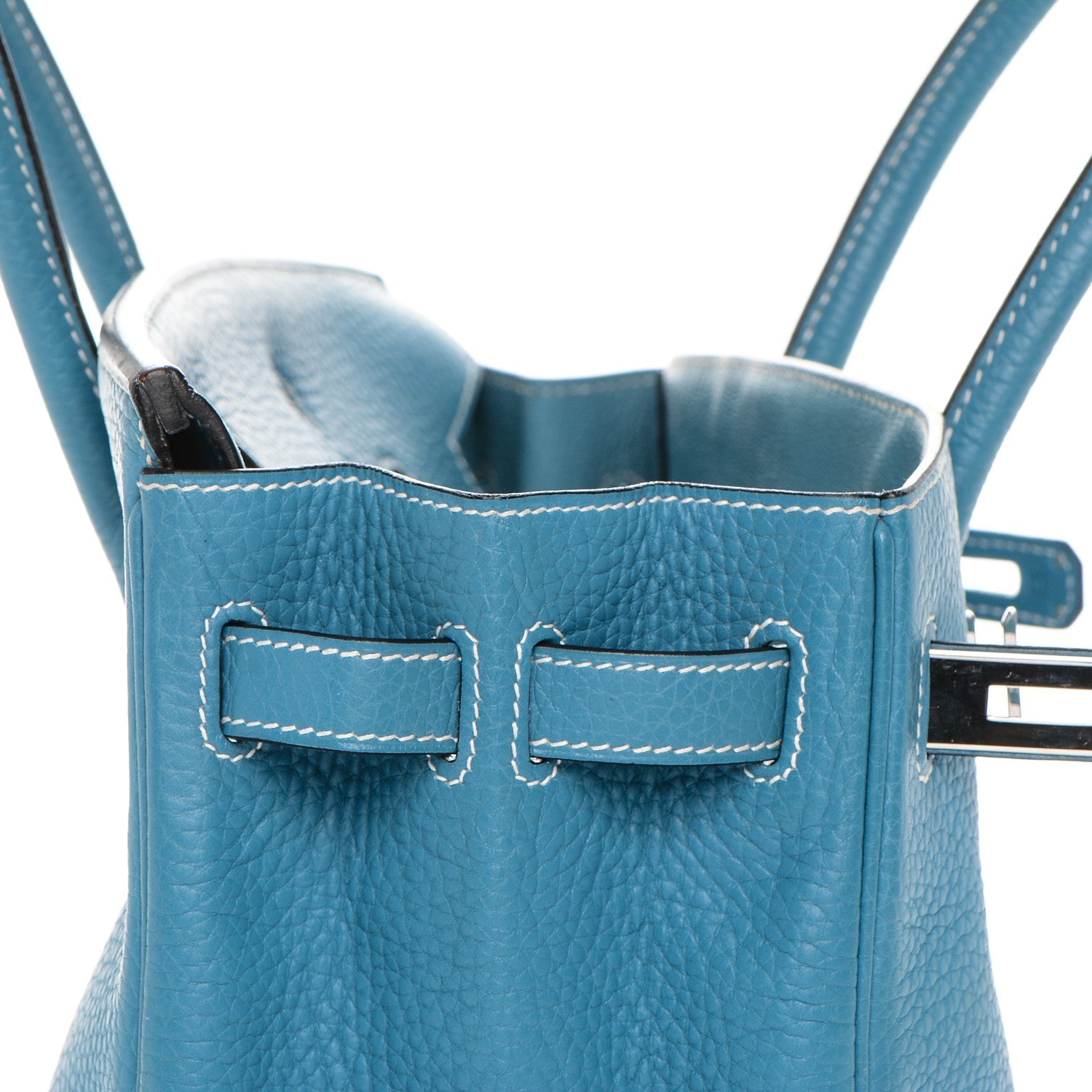 Hermes Taurillon Clemence Birkin 30 Blue Jean 20 of 28