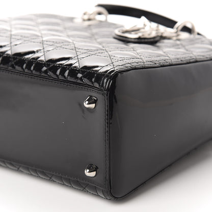 Christian Dior Patent Cannage Large Lady Dior Black 6 of 9