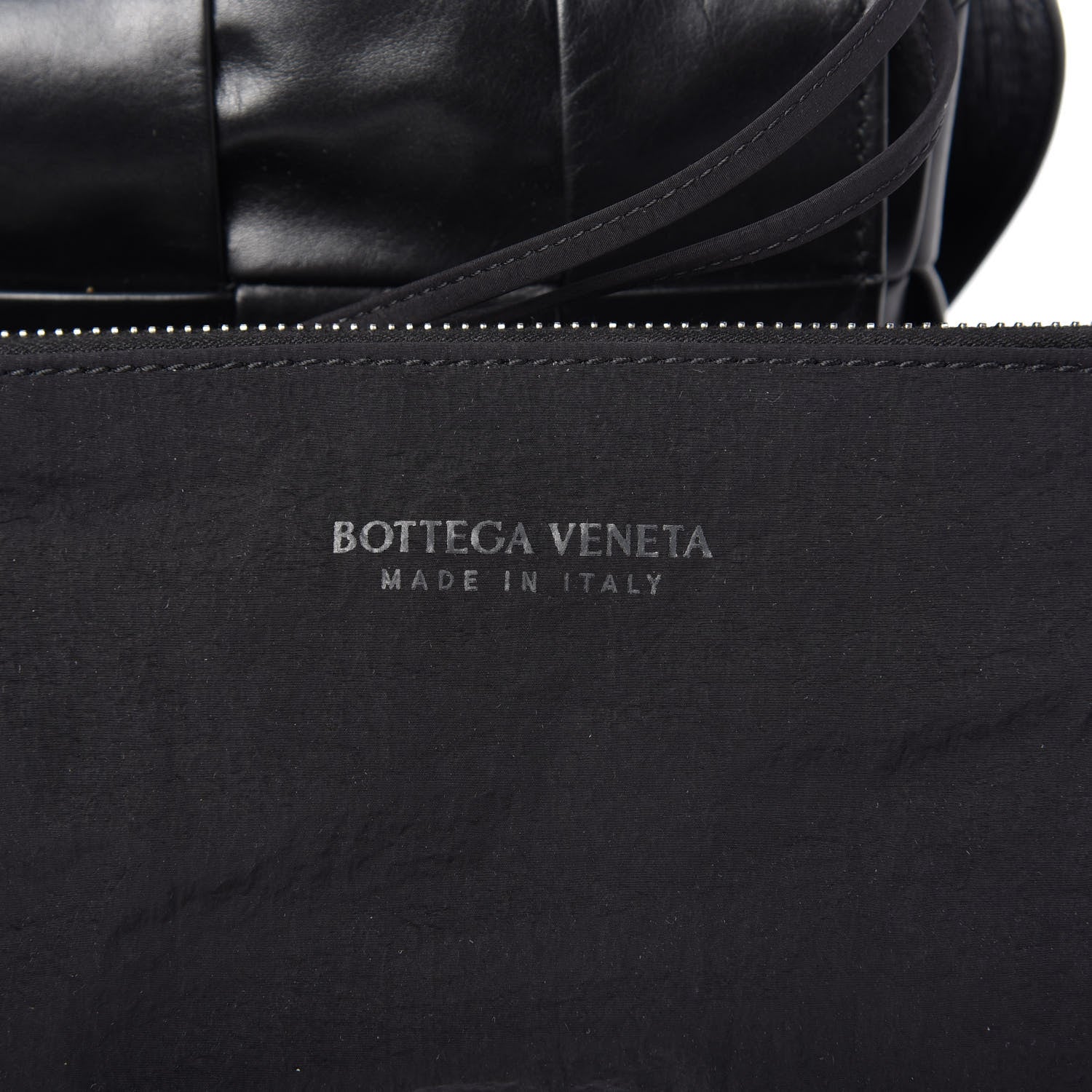 Bottega Veneta Paper Calfskin Intrecciato Stretch Cassette Black 9 of 10