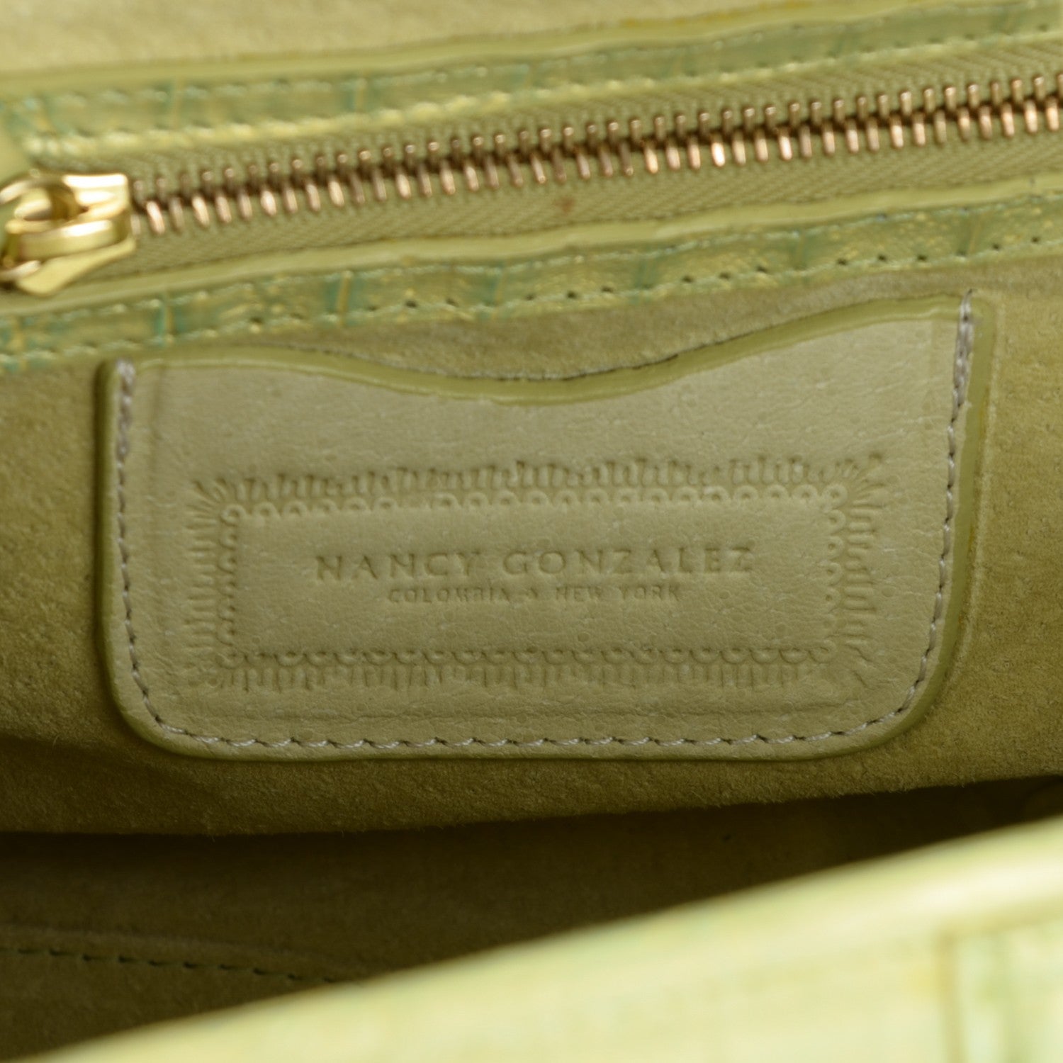 Nancy Gonzalez Crocodile Tote Lime 6 of 8