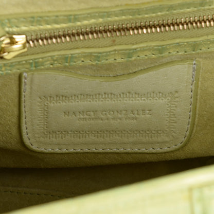 Nancy Gonzalez Crocodile Tote Lime 6 of 8